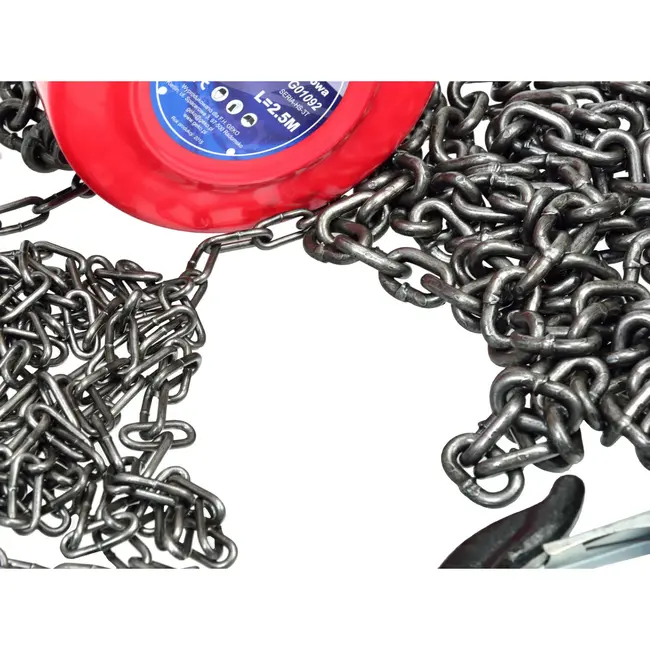 GEKO Kettingtakel - Handmatig - 3000 kg - 2,5 m - Duurzaam Staal