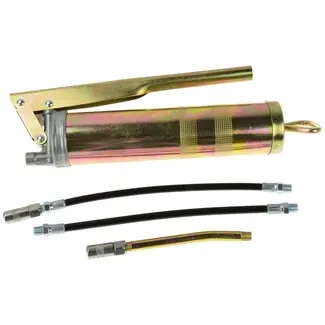 GEKO Vetsmeerpistool - Zink Geplateerd - 400 ml - Inclusief Slangen en Koppeling