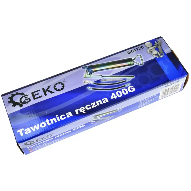 GEKO Vetsmeerpistool - Zink Geplateerd - 400 ml - Inclusief Slangen en Koppeling