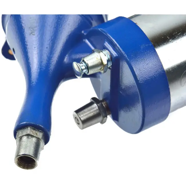 GEKO Vetsmeerpistool - 400 ml - Drievoudige vulling - Verchroomd - Luchtdruk 2-6 bar