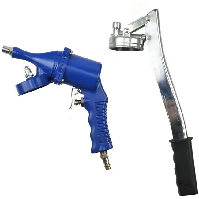 GEKO 2-in-1 vetspuit - pneumatisch en handmatig - 400 ml capaciteit - antislip grip - chroom afwerking