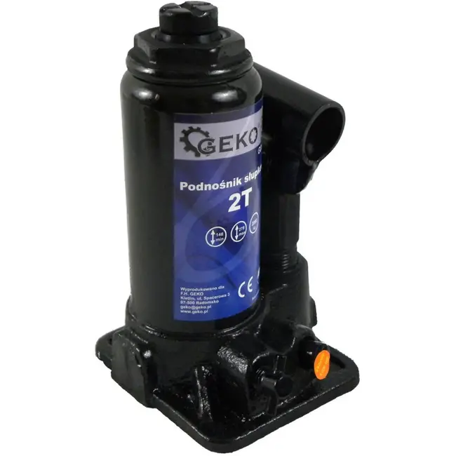 GEKO Hydraulische fleskrik - 2 ton - compact ontwerp - automatische veiligheidsklep