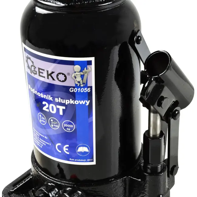 GEKO Hydraulische fleskrik - 20 ton - Compact en veilig - Verstelbare hefzadel