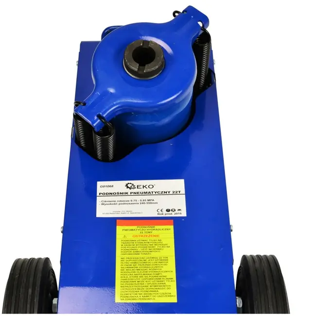 GEKO Luchtkrik - 22 ton - Veiligheidskleppen - Grote wielen - Inclusief adapters