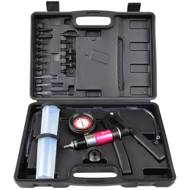 GEKO Handheld vacuümpomp - remontluchtingsset - drukbereik -1 tot 3 bar - inclusief accessoires