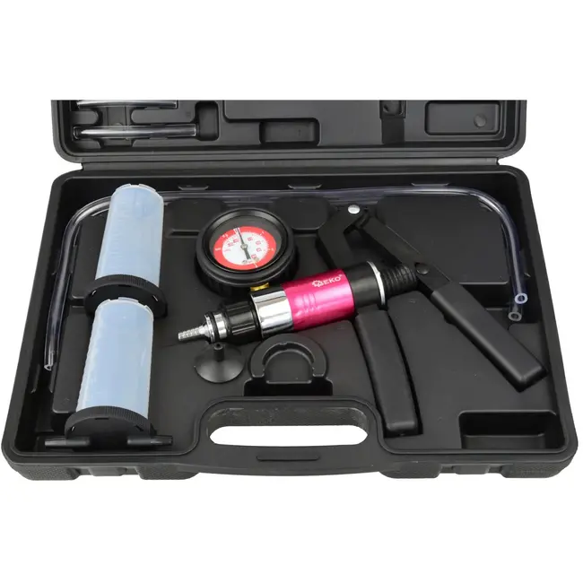 GEKO Handheld vacuümpomp - remontluchtingsset - drukbereik -1 tot 3 bar - inclusief accessoires