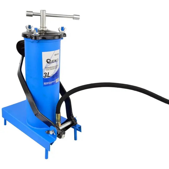 GEKO Voetbediende vetpomp - hoge druk - 3L capaciteit - 4m slang
