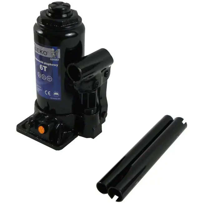 GEKO Hydraulische fleskrik - 6 ton - Compact en veilig - Verstelbare zadelhoogte