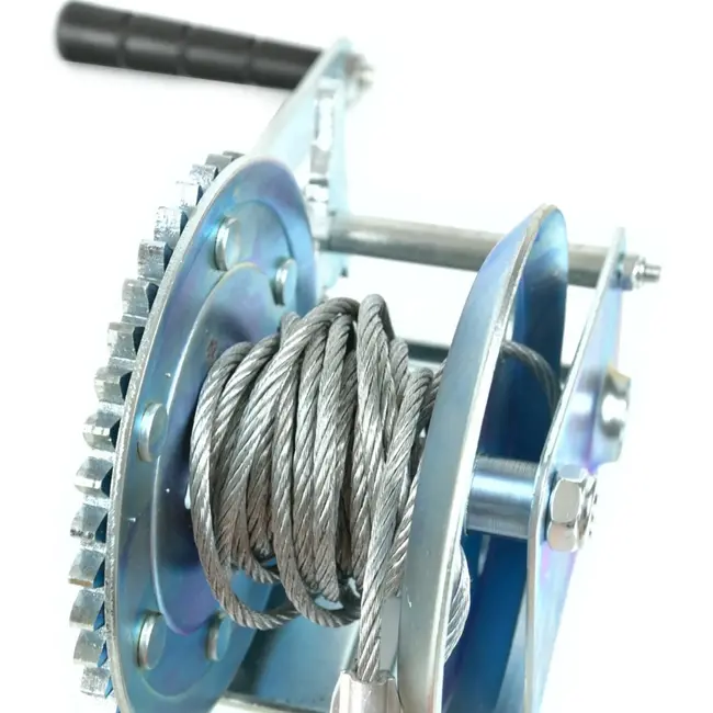 GEKO Handlier - 450 kg - 5 m staalkabel - Handrem - Verstelbare bevestiging