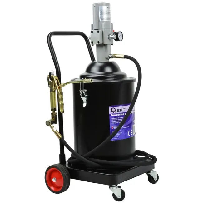 GEKO Pneumatische vetpomp - draagbaar - 16L - hoge druk - mobiel ontwerp