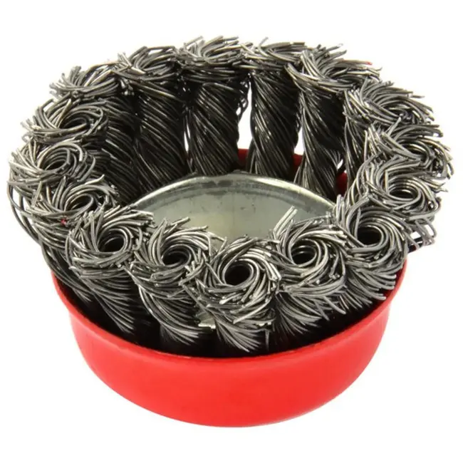 GEKO Stalen gedraaide draadborstel - 65 mm - M14 schroefdraad - Voor agressieve reiniging