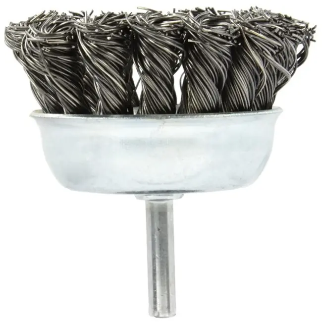 GEKO Stalen draadborstel - 65 mm - Voor boormachines - 6 mm schacht - Max. 4500 rpm