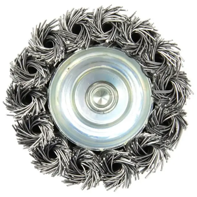 GEKO Stalen draadborstel - 65 mm - Voor boormachines - 6 mm schacht - Max. 4500 rpm