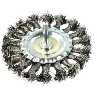 GEKO Bevel staalborstel - gedraaide draad - 100 mm - agressieve reiniging