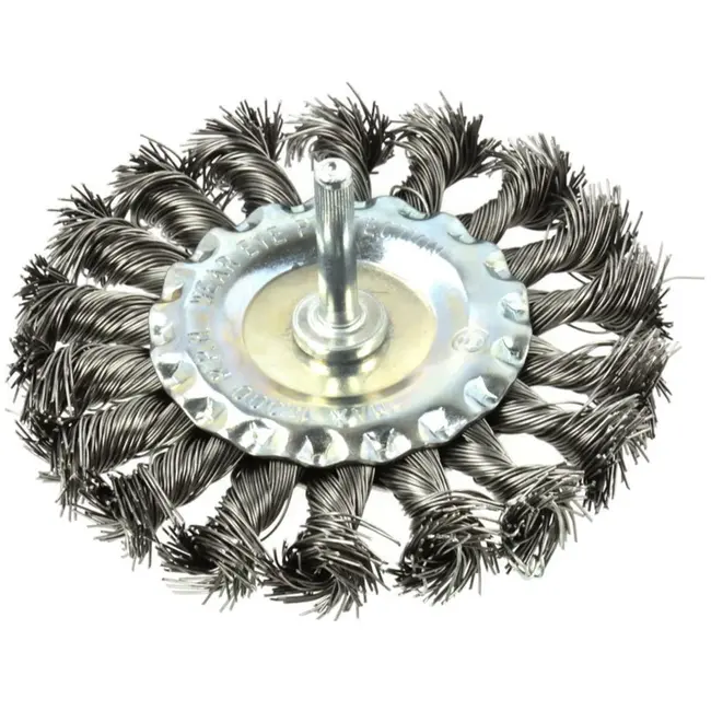 GEKO Bevel staalborstel - gedraaide draad - 100 mm - agressieve reiniging