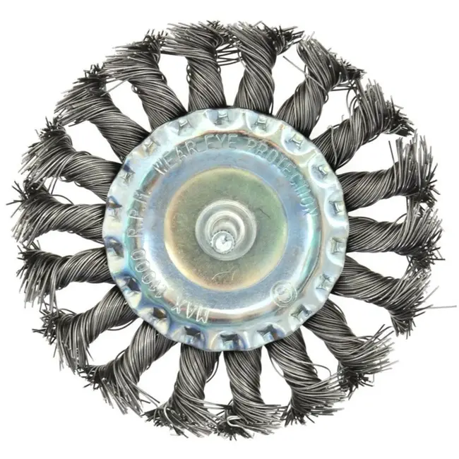 GEKO Bevel staalborstel - gedraaide draad - 100 mm - agressieve reiniging