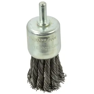 GEKO Twisted knot staalborstel - 28 mm - voor boren - 6 mm schacht