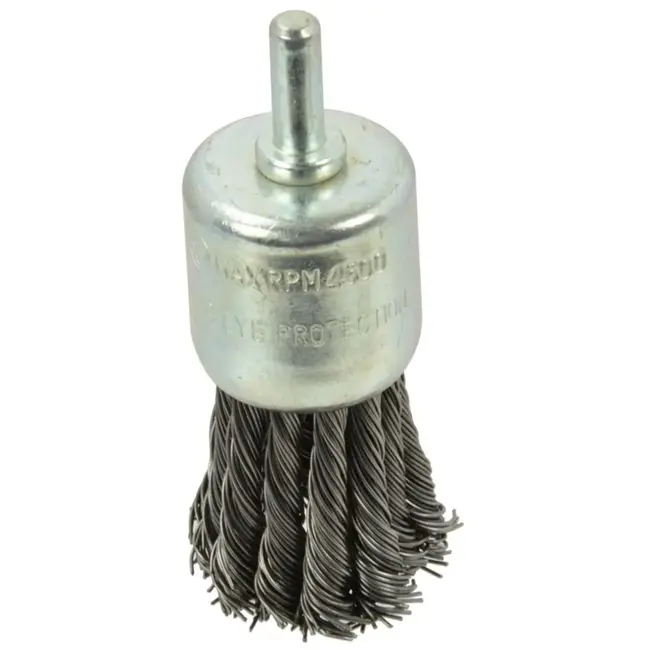 GEKO Twisted knot staalborstel - 28 mm - voor boren - 6 mm schacht