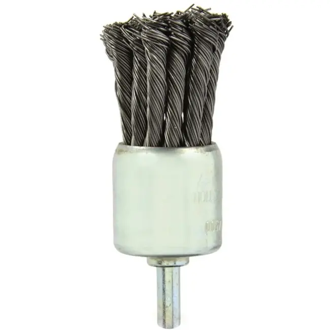 GEKO Twisted knot staalborstel - 28 mm - voor boren - 6 mm schacht