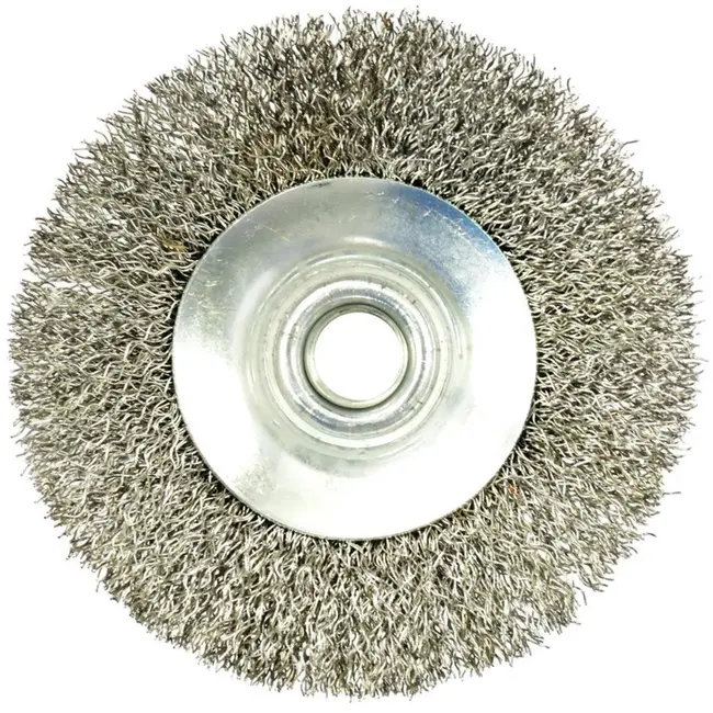 GEKO Stalen krimpdraadborstel - 100 mm - M14 draad - Voor krachtige reiniging