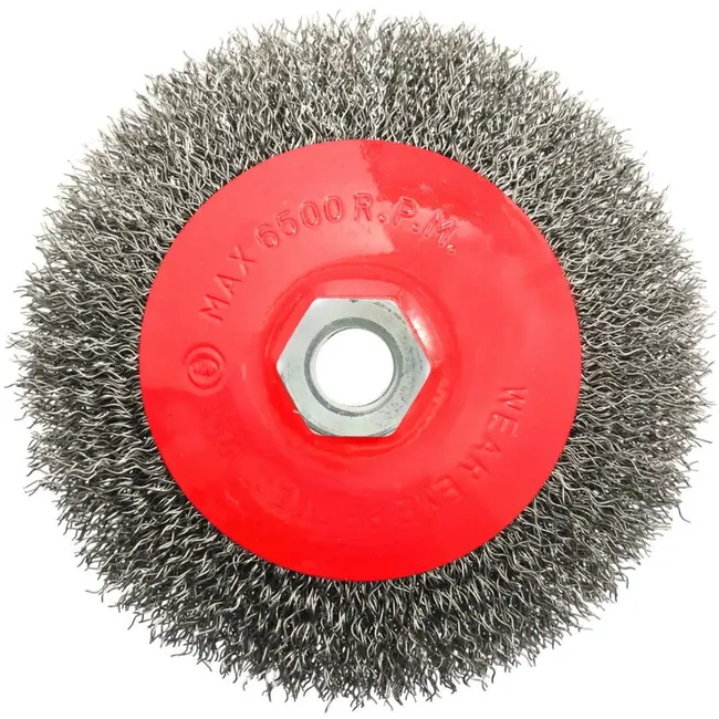 GEKO Stalen krulborstel - 115 mm - M14 draad - Voor krachtige reiniging