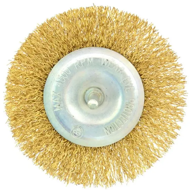 GEKO Messing krulborstel - 100 mm - 6 mm as - Duurzaam staal