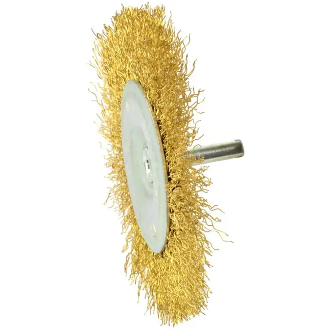 GEKO Messing krulborstel - 100 mm - 6 mm as - Duurzaam staal