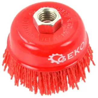 GEKO Nylon filament borstel - 75 mm - M14 draad - Niet-vonkend - Duurzaam staal