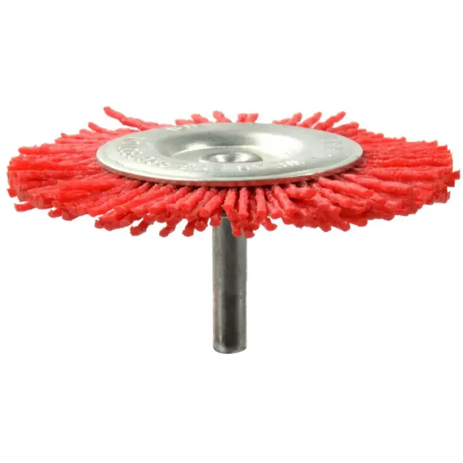 GEKO Nylon filament borstel - 75 mm - 6 mm as - niet vonkend - voor boormachines