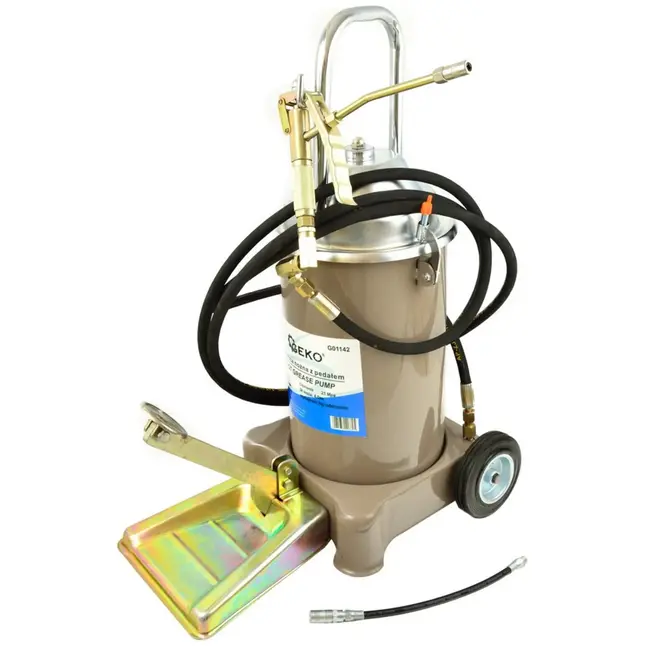 GEKO Voetbediende vetpomp - 12L - 4m slang - Compact en draagbaar - 5g per slag
