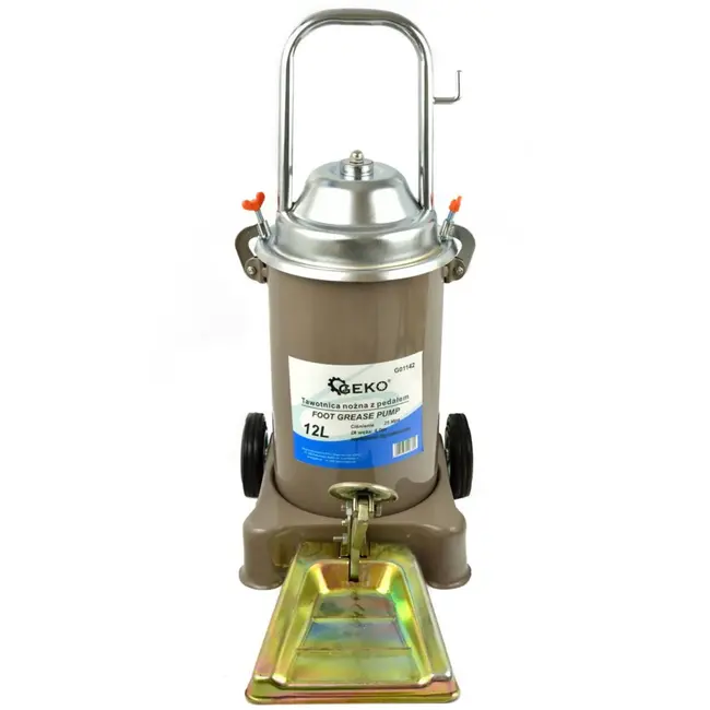 GEKO Voetbediende vetpomp - 12L - 4m slang - Compact en draagbaar - 5g per slag