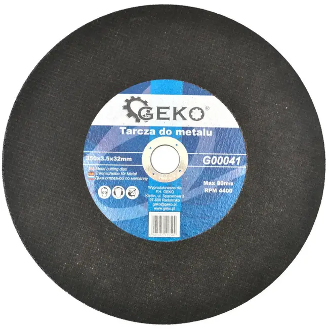 GEKO Metaalschijf - Snelle Snede - Aluminiumoxide - 350 mm - 3,5 mm - 32 mm Gat - 5 stuks