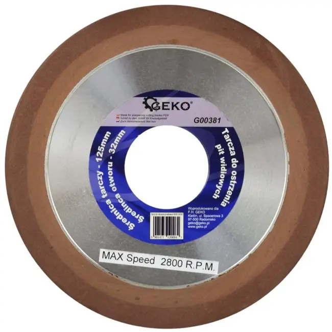 GEKO Diamantslijpschijf - Fijn tot medium korrel - 125 mm - Voor cirkelzaagbladen