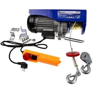 GEKO Elektrische takel - 400/800 kg - 12/6 m hijshoogte - 230V - IP54 bescherming