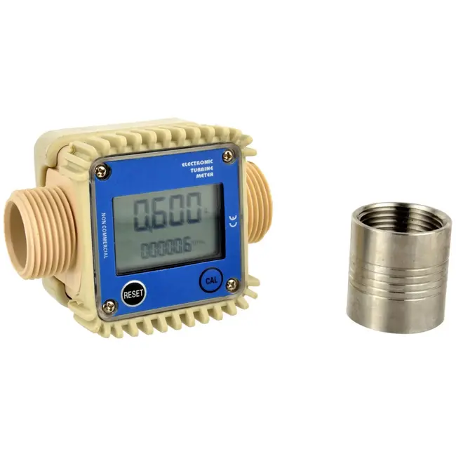GEKO Digitale brandstofmeter - hoge nauwkeurigheid - LCD display - 10-120 L/min - 1" BSP aansluiting