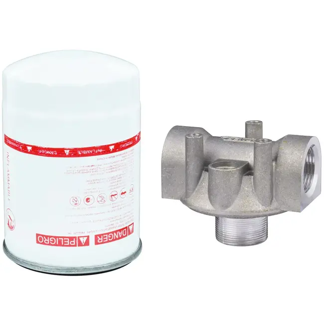 GEKO Complete brandstoffilter set met filterkop en filterelement 20 micron, 1 inch DN25 BSP, 56 l/min voor diesel en benzine