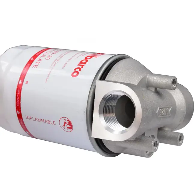 GEKO Complete brandstoffilter set met filterkop en filterelement 20 micron, 1 inch DN25 BSP, 56 l/min voor diesel en benzine