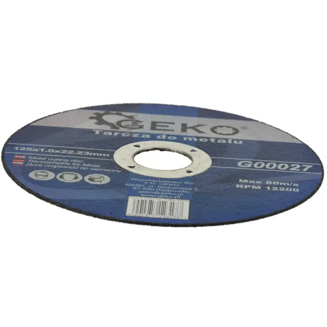 GEKO Metaalschijf - 125 mm - Aluminiumoxide - Snelle snede - Versterkt glasvezel - 10 stuks