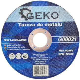 GEKO Metaalschijf - Snelle snede - Aluminiumoxide - 125 mm - 1,2 mm dikte - 10 stuks