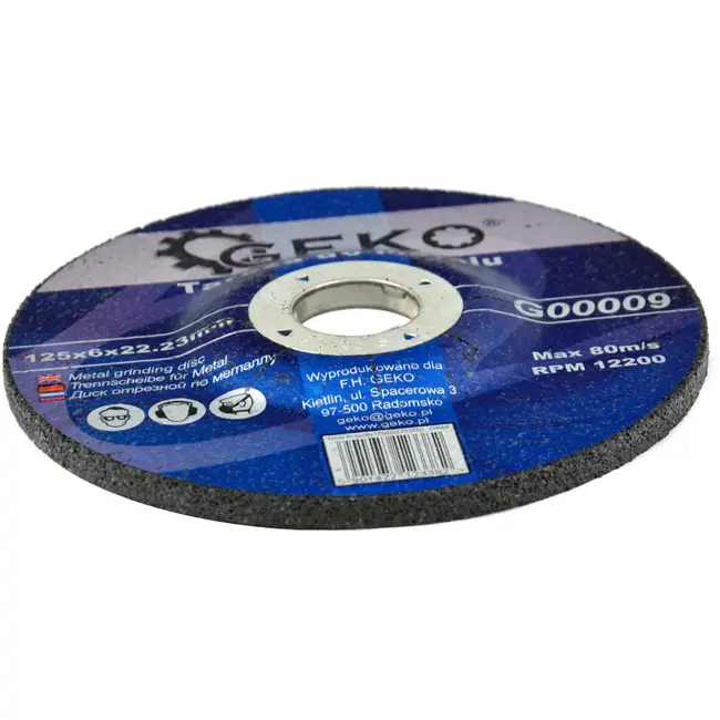 GEKO Metaalschijf - Snijden & Slijpen - Aluminiumoxide - 125 mm - 6 mm dik - 5 stuks