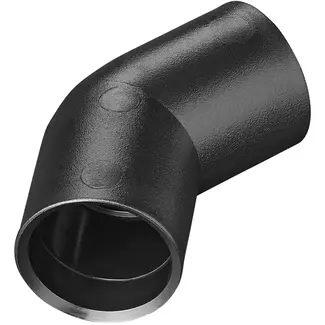 ProPlus Hoekstuk 45° - Ø28 mm - PE Zwart - Snelle Montage