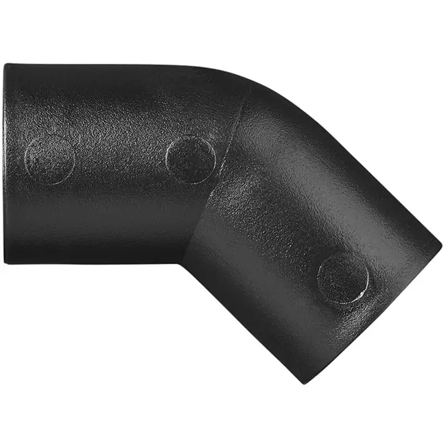 ProPlus Hoekstuk 45° - Ø28 mm - PE Zwart - Snelle Montage