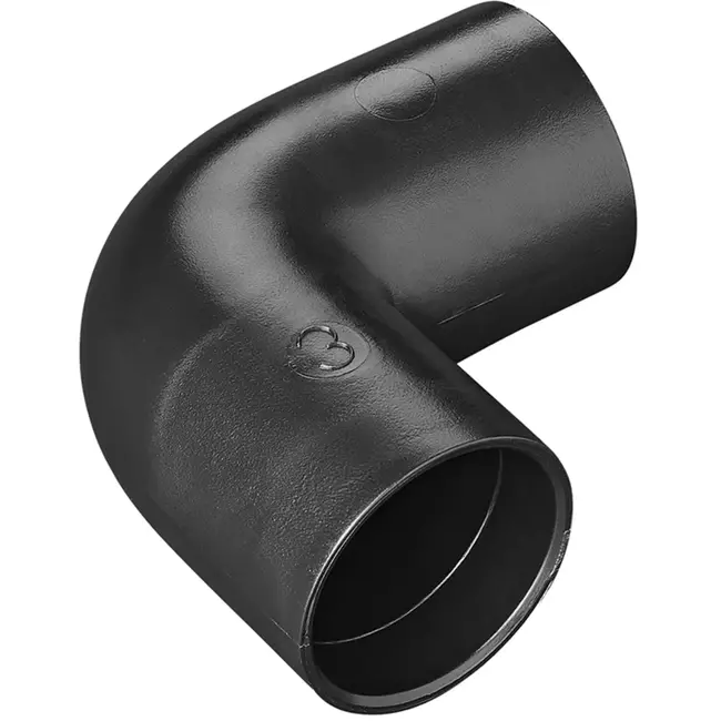 ProPlus Hoekstuk Ø28 mm 90° - PE Zwart - Snelle Montage Blister
