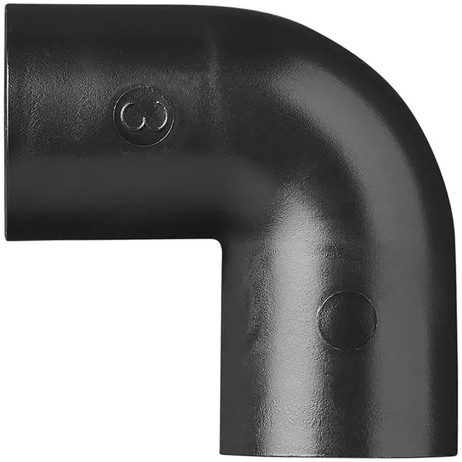 ProPlus Hoekstuk Ø28 mm 90° - PE Zwart - Snelle Montage Blister