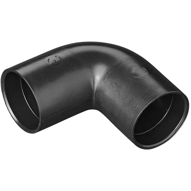 ProPlus Hoekstuk Ø28 mm 90° - PE Zwart - Snelle Montage Blister