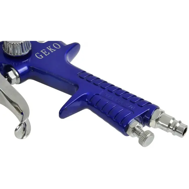 GEKO Verfspuitpistool - RVS Nozzle - Aluminium Reservoir - 1L - HVLP - 4-5 Bar
