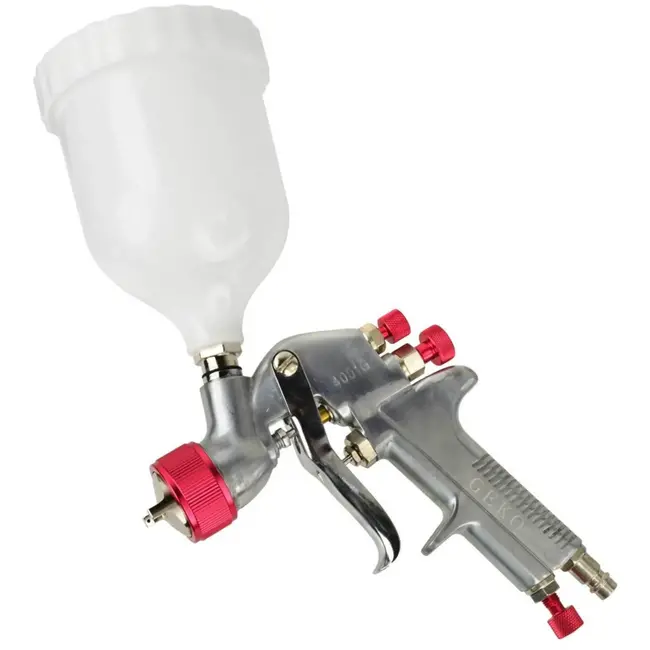 GEKO HVLP verfspuit - 1,4 mm nozzle - aluminium behuizing - 600 ml cup - verstelbare controle