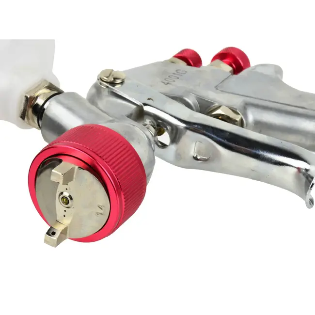 GEKO HVLP verfspuit - 1,4 mm nozzle - aluminium behuizing - 600 ml cup - verstelbare controle