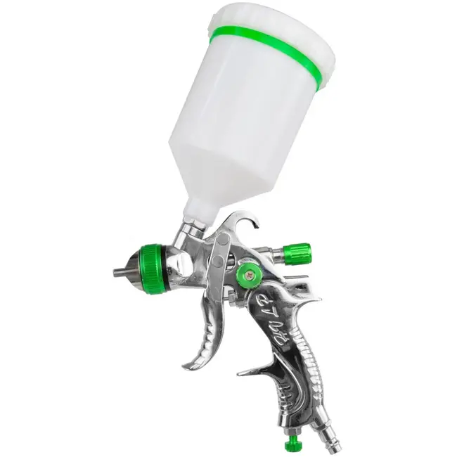 GEKO HVLP verfspuit - 1,4 mm nozzle - 600 ml reservoir - Aluminium behuizing - Verstelbare controle