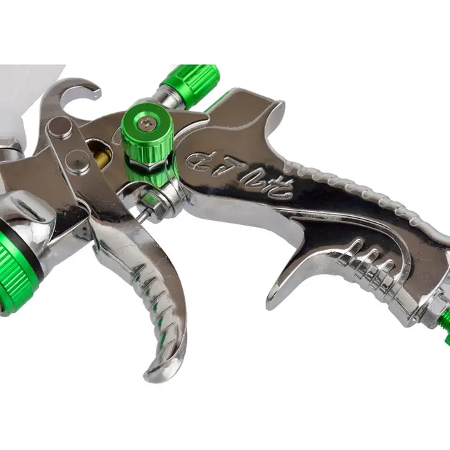 GEKO HVLP verfspuit - 1,4 mm nozzle - 600 ml reservoir - Aluminium behuizing - Verstelbare controle